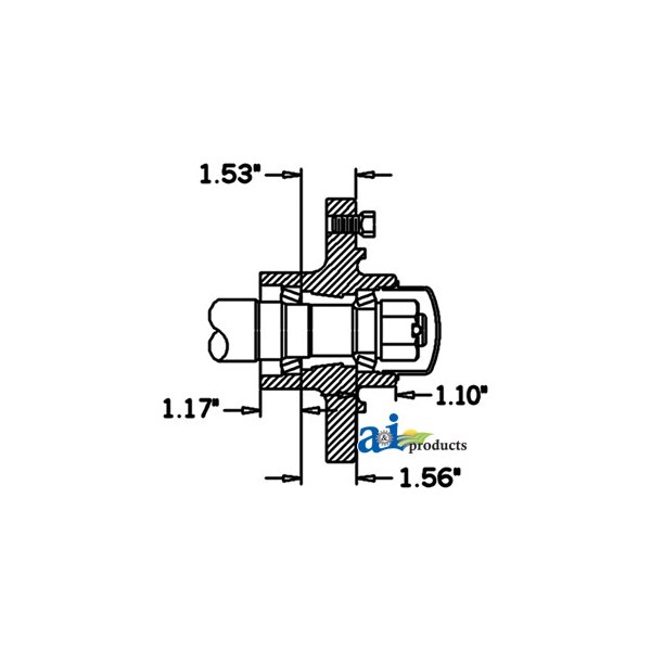 Hub & Spindle Assy. (6 Bolt) 21" x6" x5.5"